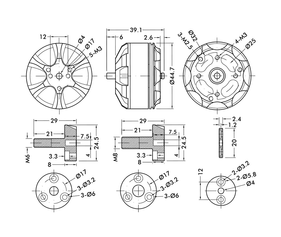 T-Motor MN4010 KV370 / KV475 / KV580 Navigator UAV Motor 6S Profi