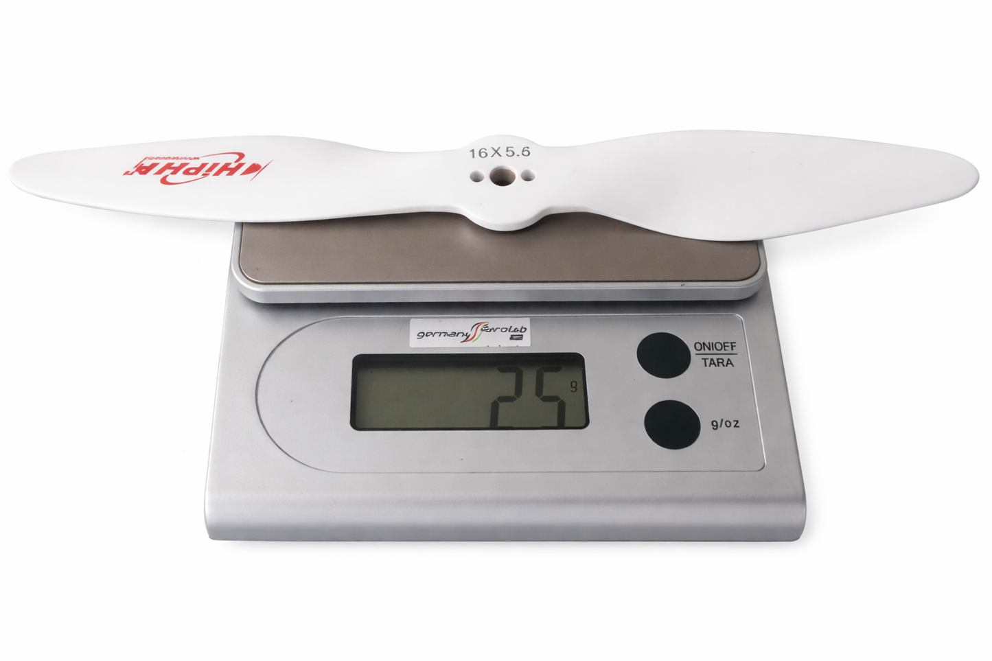 HiPROP Holz Propeller 16x5.4 Detailaufnahme Nabe