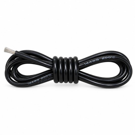 Silikonkabel 14 AWG Schwarz 200°C Produktansicht