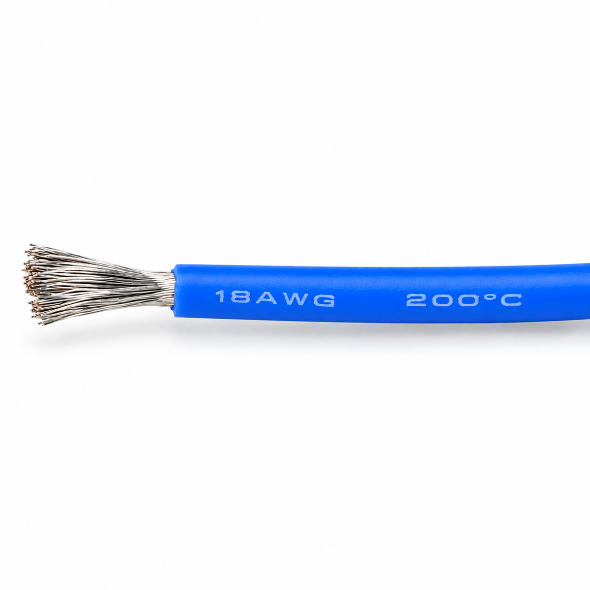 Silikonkabel 18 AWG Blau 200°C Detail