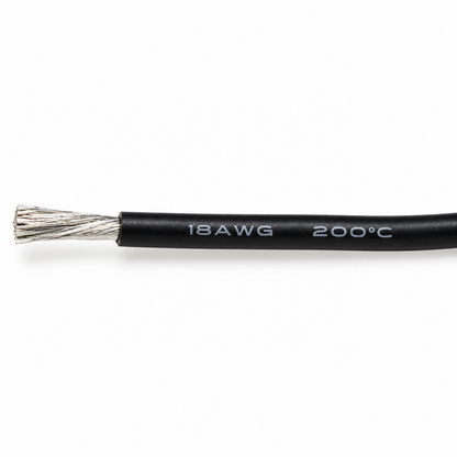 Silikonkabel 18 AWG Schwarz 200°C Detail