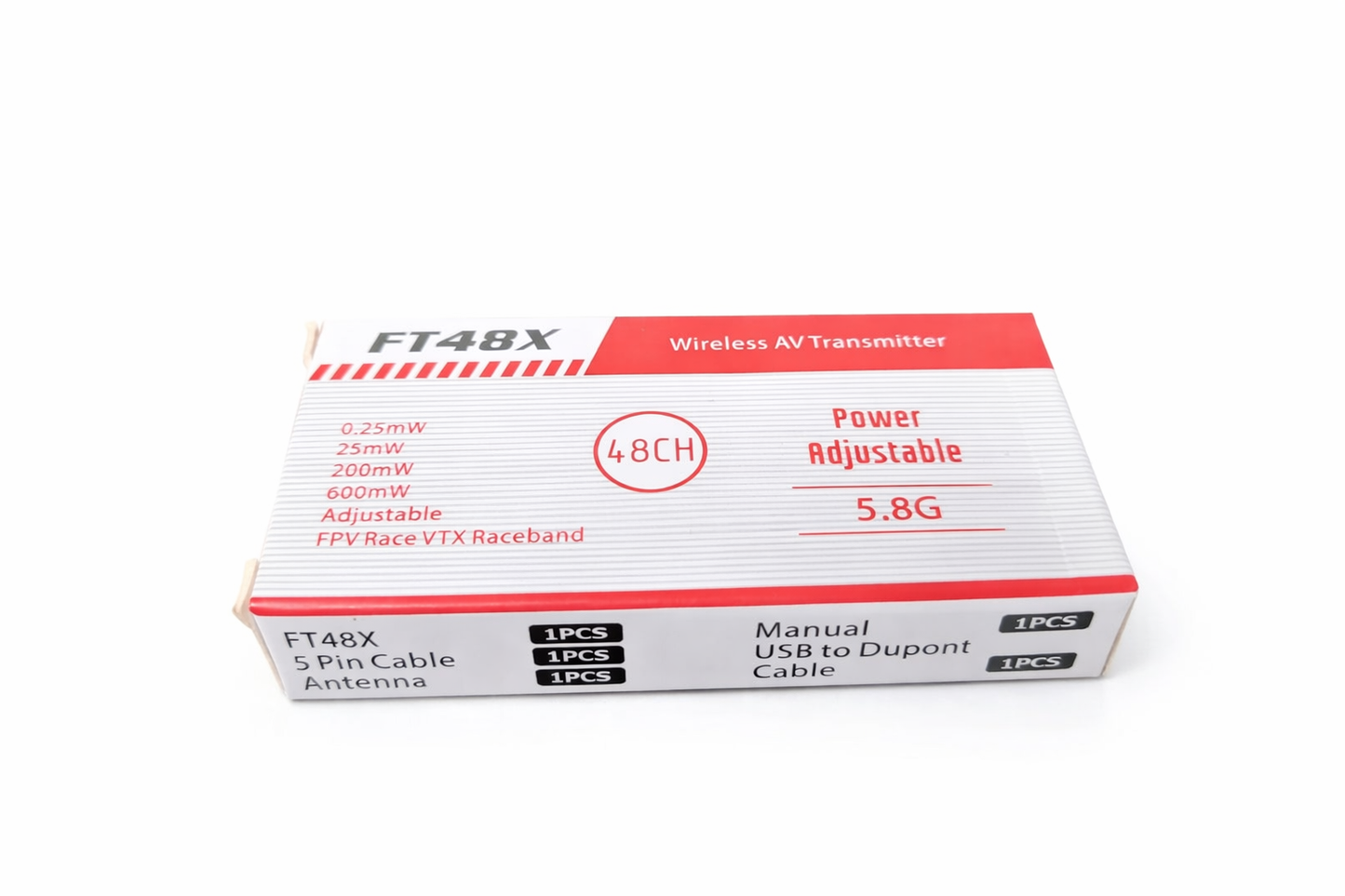 FT48X Wireless AV Transmitter 5.8GHz 48CH Power Adjustable Verpackung