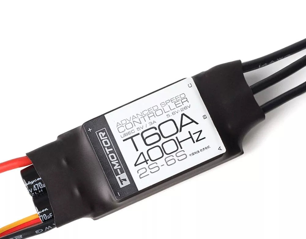T-Motor T60A ESC 60A 400Hz 2–6S mit BEC 5V 3A
