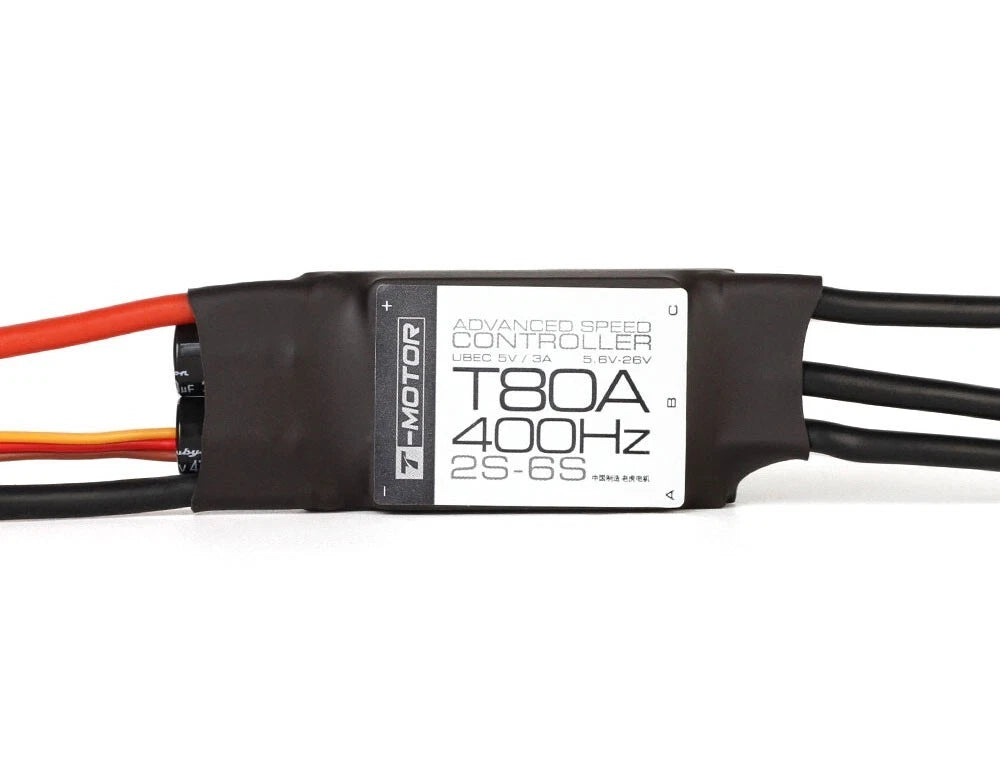 T-Motor T80A ESC 80A 400Hz 2–6S mit BEC 5V 3A