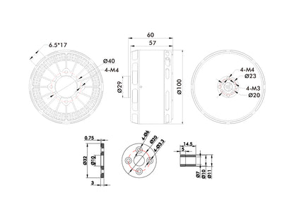 T-Motor U13 II KV65 KV130 - Power Type UAV Motor