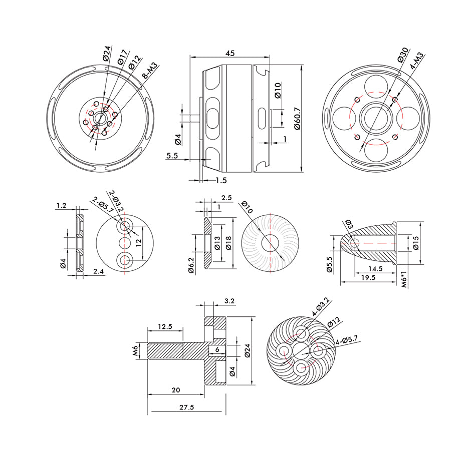 T-Motor U7 V2.0 Power Type UAV Motor – KV280 / KV420 / KV490 – Multicopter