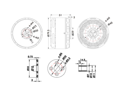 T-Motor U11 II Power Type UAV Motor – KV120