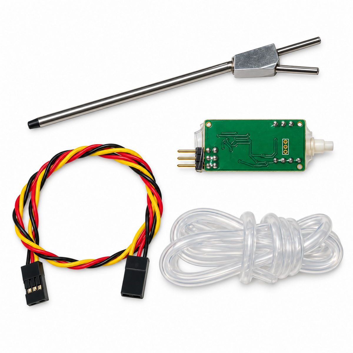 FrSky ASS-100 Air Speed Sensor Set mit Pitotrohr und Silikonschlauch – Rückseite