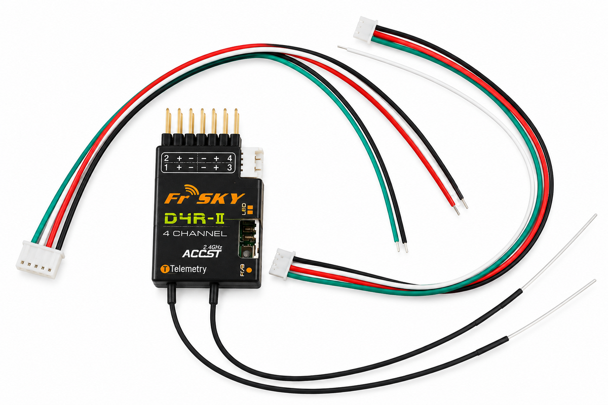 FrSky D4R-II 2.4GHz ACCST Telemetrie Empfänger mit Kabelsatz