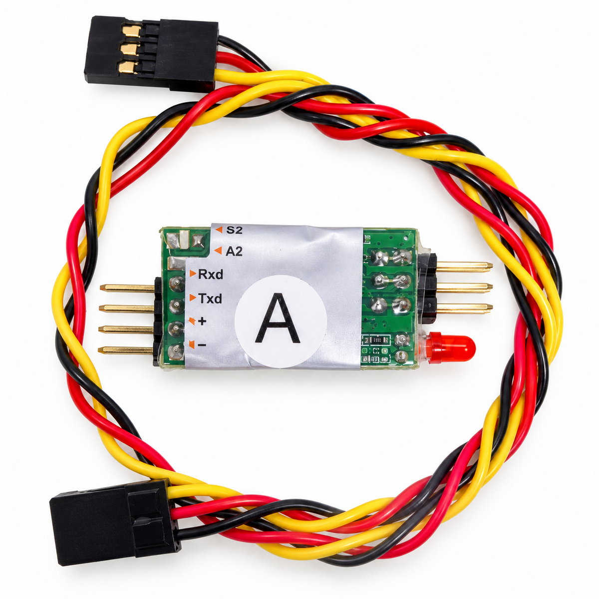 FrSky SP2UART Host Type A – Rückseite und Anschlusskabel