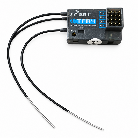 FrSky TFR4 2.4GHz FASST 4-Kanal Empfänger Vorderseite