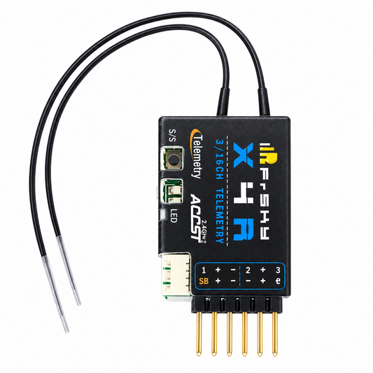 FrSky X4R-SB EU LBT Telemetry Empfänger Vorderseite