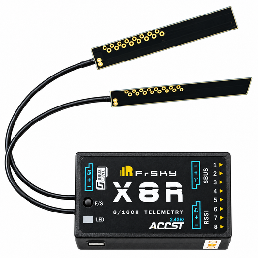 FrSky X8R EU LBT 2.4GHz ACCST Telemetrie Empfänger mit PCB-Antennen