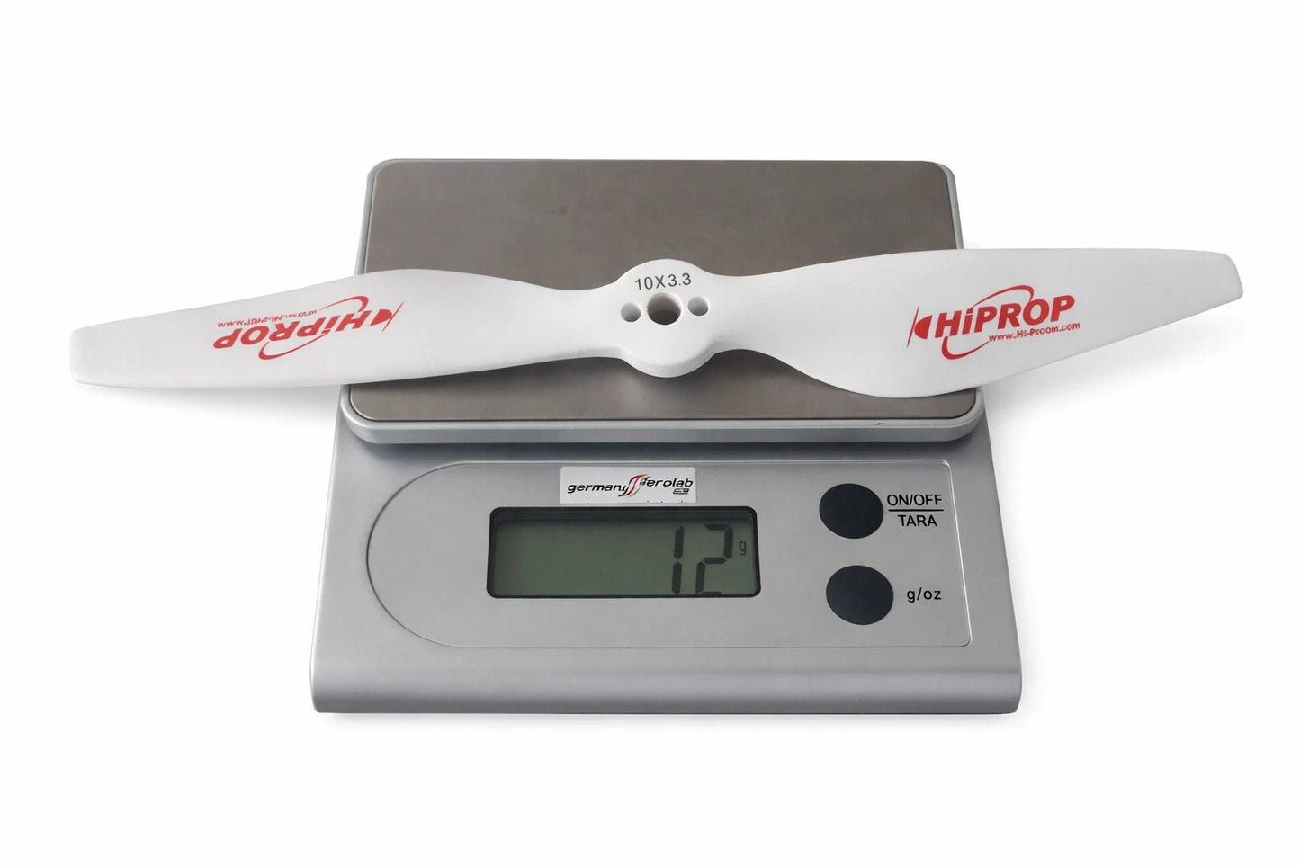 HiPROP Holz Propeller 10x3.3 | 1 Paar CW/CCW | Weiß