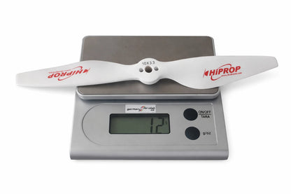 HiPROP Holz Propeller 10x3.3 | 1 Paar CW/CCW | Weiß