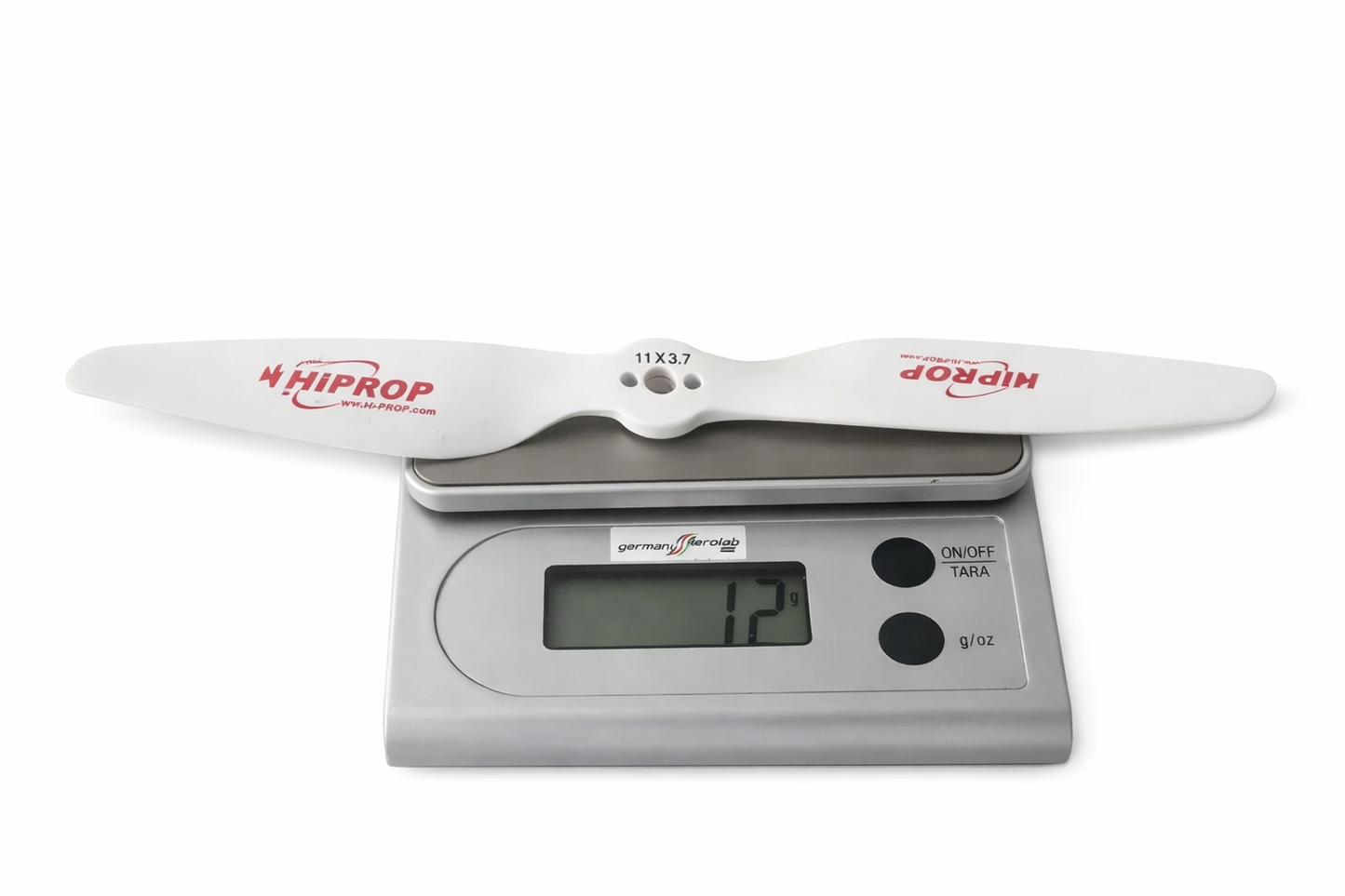 HiPROP Holz Propeller 11x3.7 | 1 Paar CW/CCW | Weiß