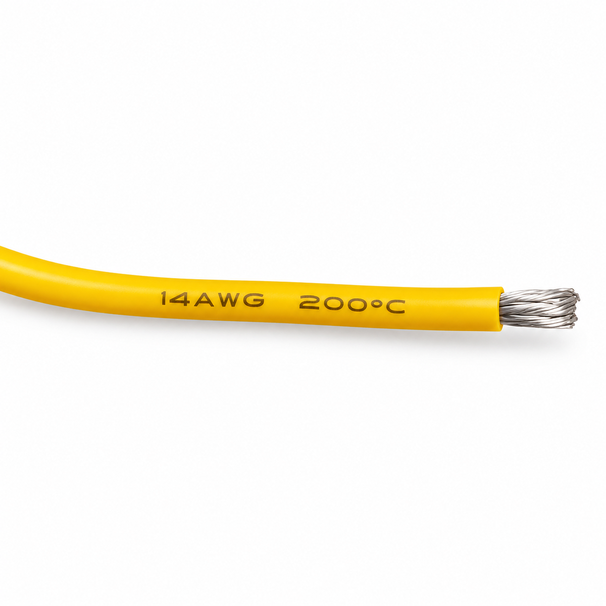 14 AWG Silikonkabel Gelb 200°C Detail Litzenleiter