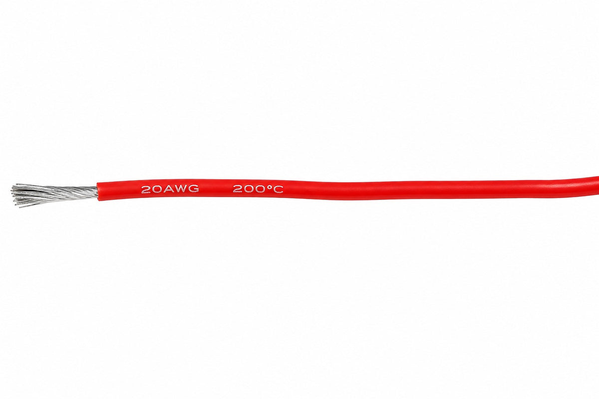 20 AWG Silikonkabel Rot Detail 200°C feinadriger Leiter