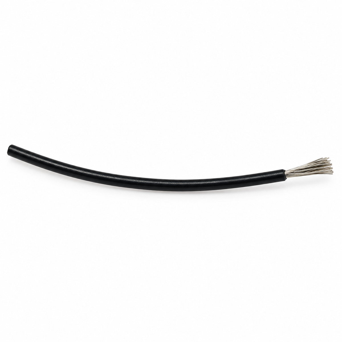 Silikonkabel 20 AWG Schwarz – Detail Leiter und Silikonisolierung