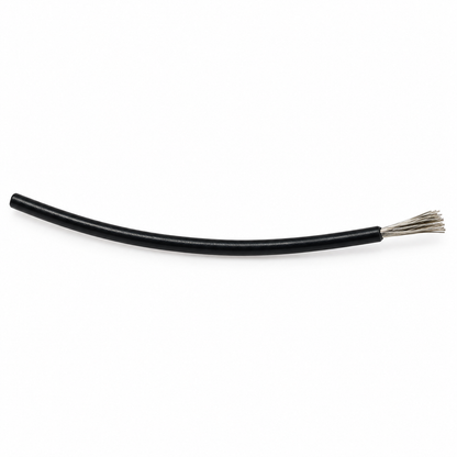 Silikonkabel 20 AWG Schwarz – Detail Leiter und Silikonisolierung