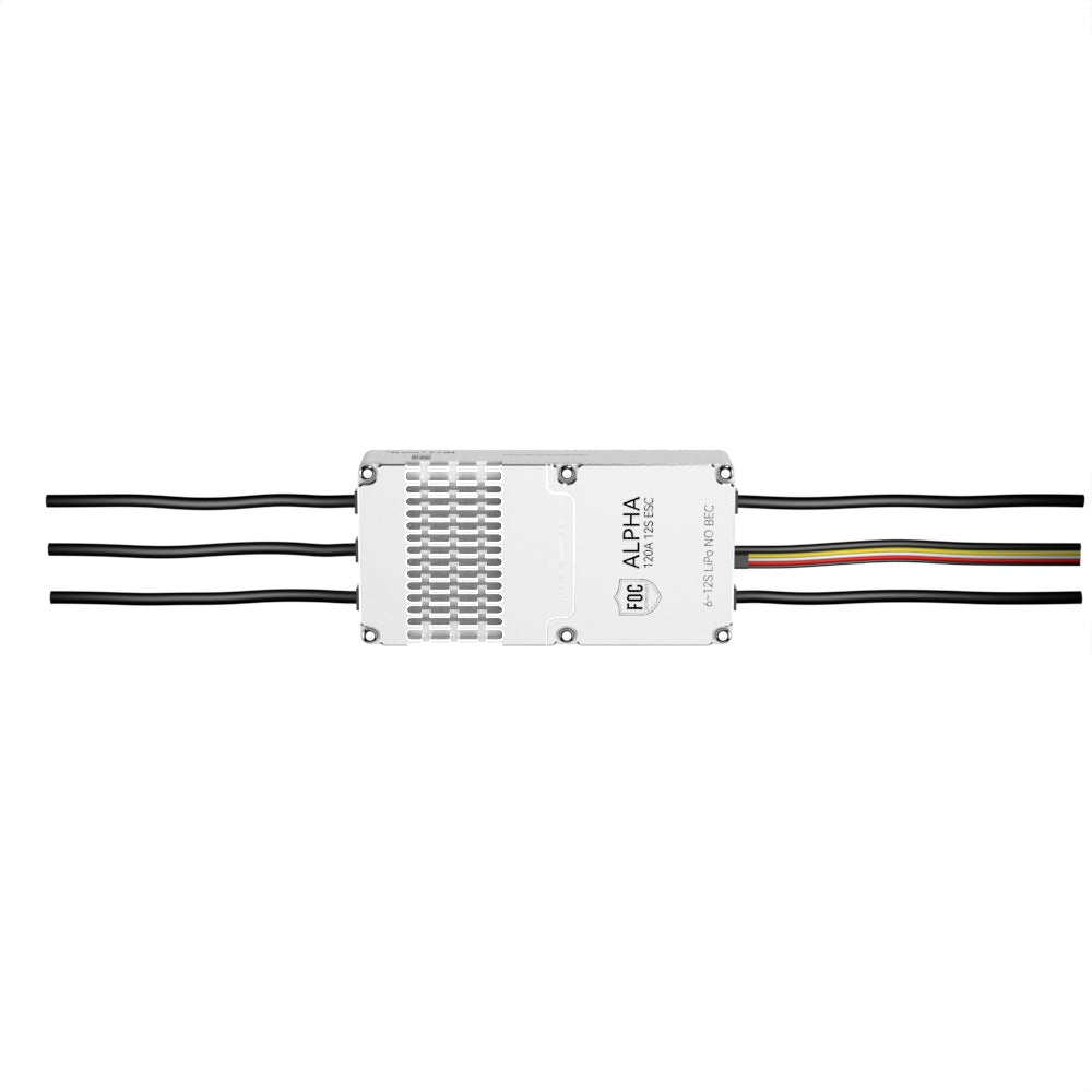 T-Motor ALPHA 120A 12S FOC ESC – Produktansicht auf weißem Hintergrund