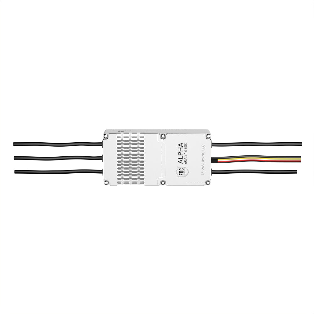 T-Motor ALPHA 60A 24S FOC ESC – Produktansicht auf weißem Hintergrund