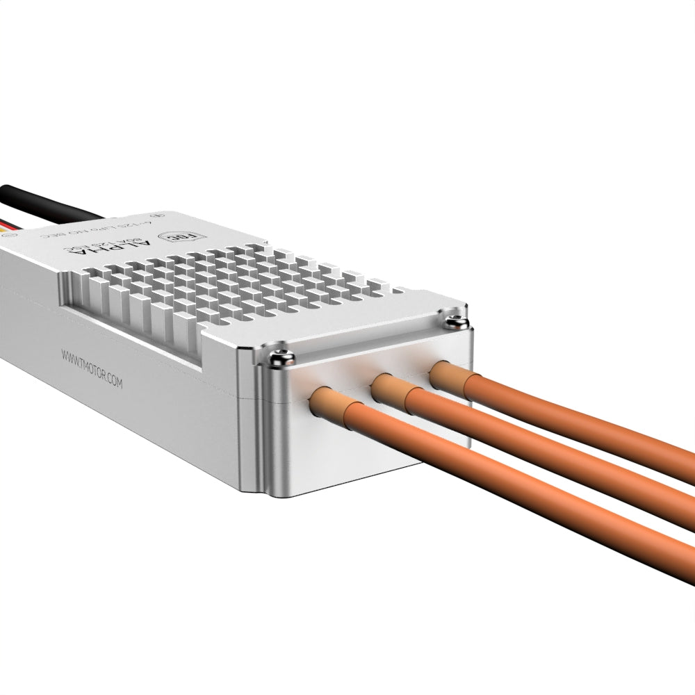 T-Motor ALPHA 80A 12S FOC ESC – Motorleitungen und Aluminiumgehäuse