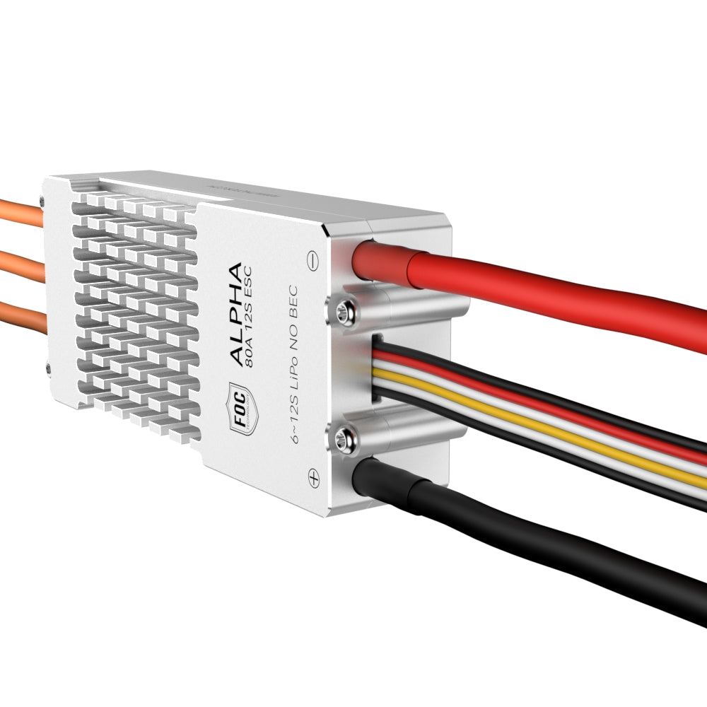 T-Motor ALPHA 80A 12S FOC ESC – Strom- und Signalkabel im Detail