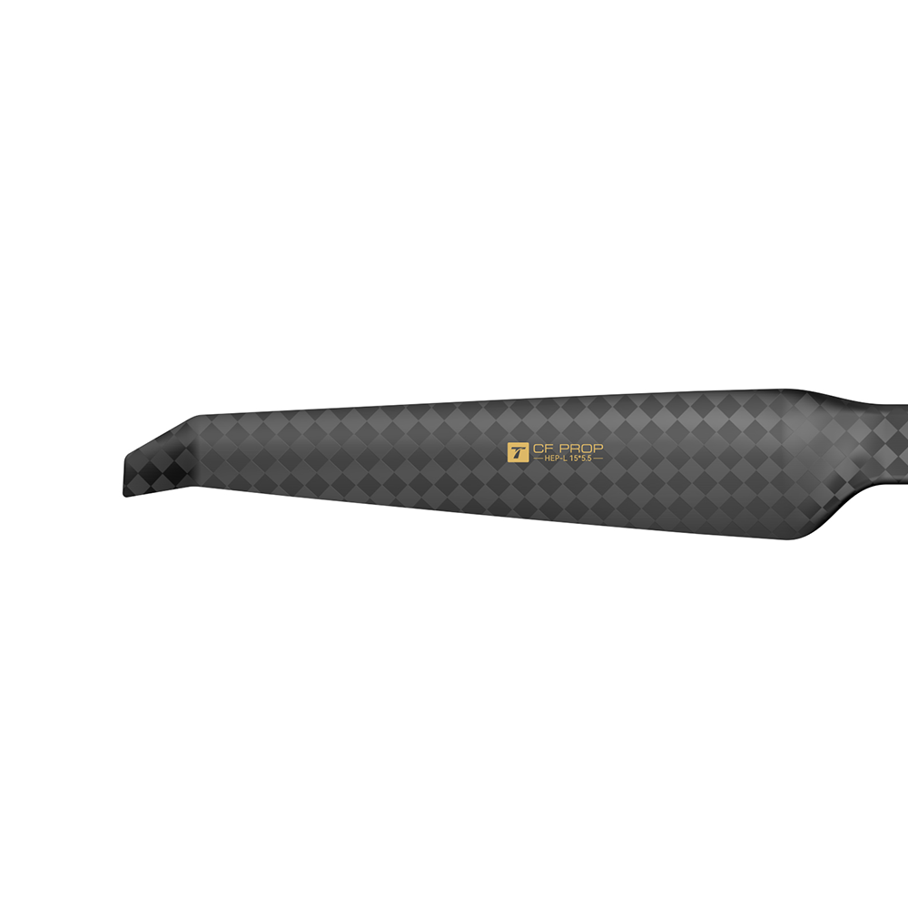 T-Motor HEP-L 15x5.5 Carbon Propeller – Blattdetail und Carbonstruktur