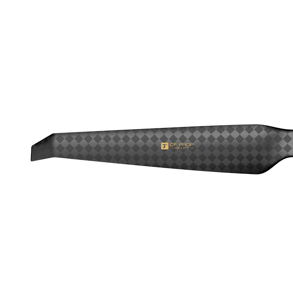 T-Motor HEP-L 21x7 Carbon Propeller – Blattdetail und Carbonstruktur