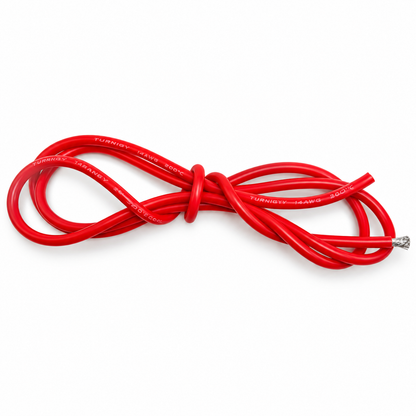 Turnigy Silikonkabel 14 AWG 1m Rot auf weißem Hintergrund